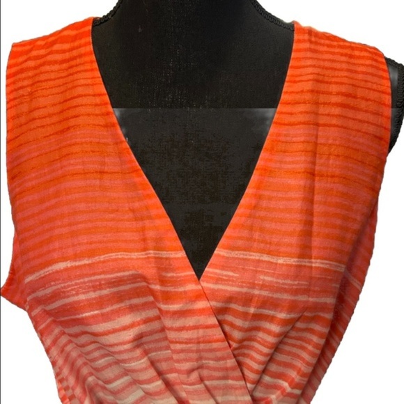 Evan Picone NWT Orange and‎ Pink Ombré Dress, Size 16. - Picture 2 of 7